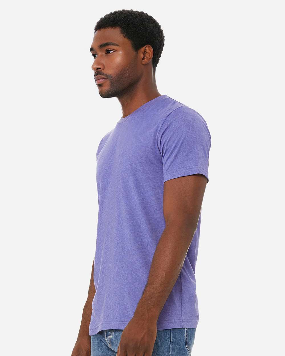 BELLA + CANVAS 3001CVC, T-Shirts - Premium, Heather Lapis