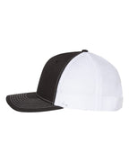 Richardson 112FP, Five-panel Trucker Cap, Black/ White