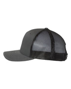 Richardson 112FP, Five-panel Trucker Cap, Charcoal/ Black