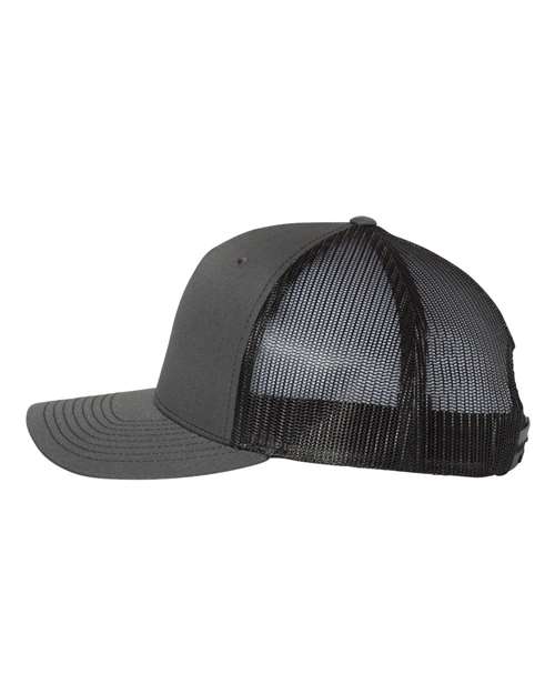 Richardson 112FP, Five-panel Trucker Cap, Charcoal/ Black