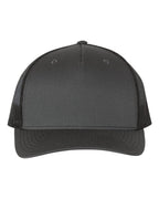Richardson 112FP, Five-panel Trucker Cap, Charcoal/ Black
