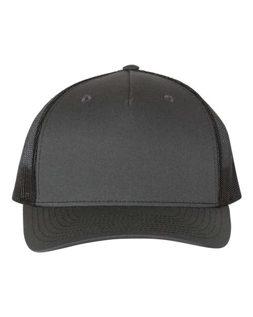 Richardson 112FP, Five-panel Trucker Cap, Charcoal/ Black