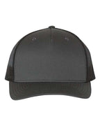 Richardson 112FP, Five-panel Trucker Cap, Charcoal/ Black