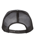Richardson 112FP, Five-panel Trucker Cap, Heather Grey/ Black