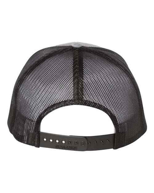 Richardson 112FP, Five-panel Trucker Cap, Heather Grey/ Black