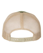 Richardson 112FP, Five-panel Trucker Cap, Army Olive Green/ Tan