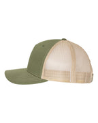 Richardson 112FP, Five-panel Trucker Cap, Army Olive Green/ Tan