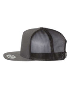 YP Classics 6006, Classic Five-panel Trucker Cap, Charcoal/ Black