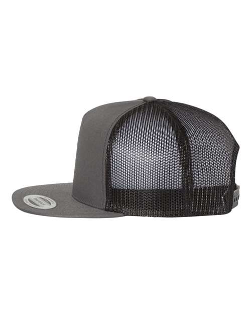 YP Classics 6006, Classic Five-panel Trucker Cap, Charcoal/ Black