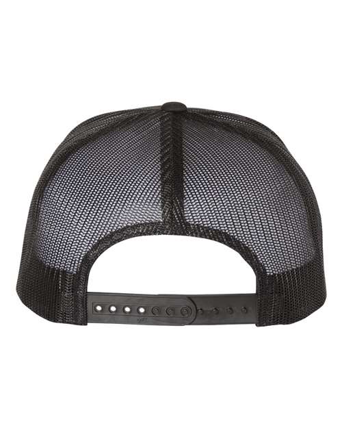 YP Classics 6006, Classic Five-panel Trucker Cap, Multicam Black/ Black