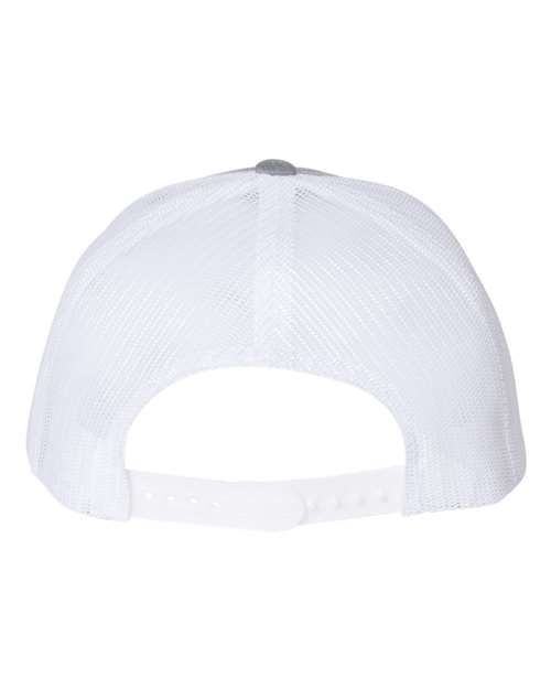 YP Classics 6606, Retro Trucker Cap, Heather Grey/ White