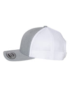 YP Classics 6606, Retro Trucker Cap, Heather Grey/ White