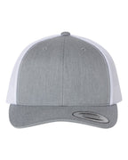 YP Classics 6606, Retro Trucker Cap, Heather Grey/ White