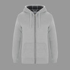 Muskoka Trail L00786, - Yolo - Ladies Full-zip Hooded Sweatshirt W/ Sherpa Fleece, Silver Heather