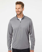 Adidas A401, Men's Ultimate365 Lightweight Quarter-zip Pullover, Grey Three