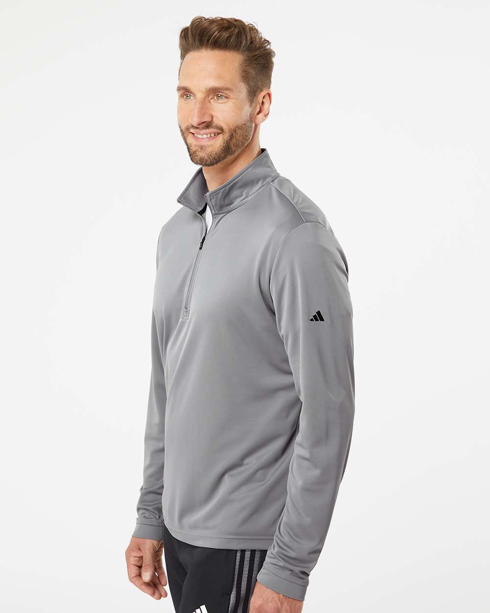 Adidas A401, Men's Ultimate365 Lightweight Quarter-zip Pullover, Grey Three