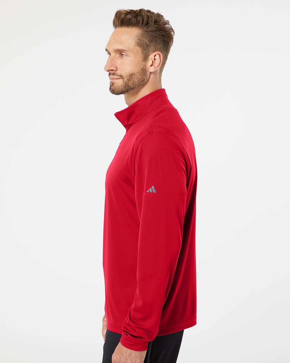 Adidas A401, Men's Ultimate365 Lightweight Quarter-zip Pullover, Power Red
