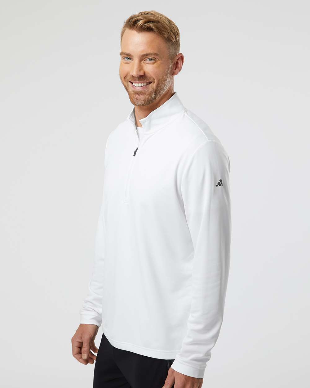 Adidas A401, Men's Ultimate365 Lightweight Quarter-zip Pullover, White
