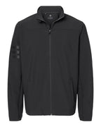 Adidas A267, Men's Wind Resistant Full-zip Jacket, Black/ Black
