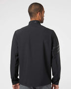 Adidas A267, Men's Wind Resistant Full-zip Jacket, Black/ Black