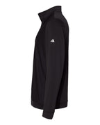 Adidas A295, Men's Textured Quarter-zip Pullover, Black