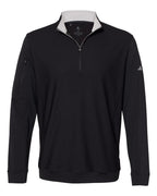 Adidas A295, Men's Textured Quarter-zip Pullover, Black