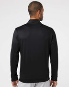 Adidas A295, Men's Textured Quarter-zip Pullover, Black