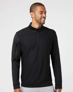 Adidas A295, Men's Textured Quarter-zip Pullover, Black