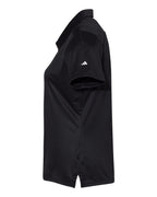 Adidas A325, Women's 3-stripes Shoulder Polo, Black/ White