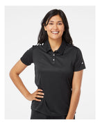 Adidas A325, Women's 3-stripes Shoulder Polo, Black/ White