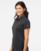 Adidas A325, Women's 3-stripes Shoulder Polo, Black/ White
