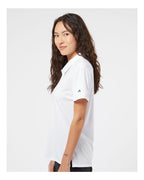 Adidas A325, Women's 3-stripes Shoulder Polo, White/ Black