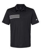 Adidas A324, Men's 3-stripes Chest Polo, Black/ White