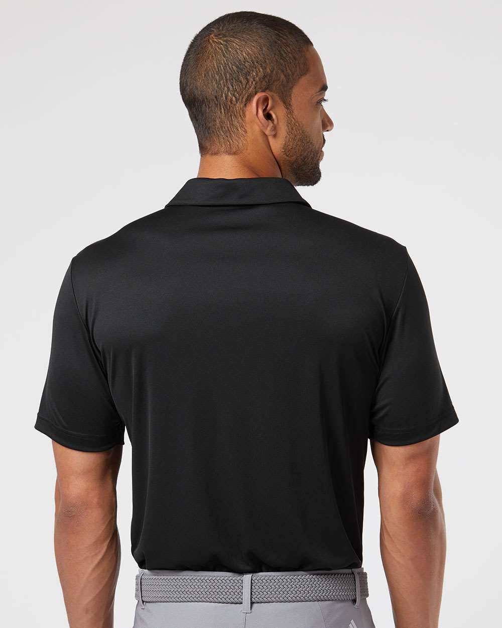 Adidas A324, Men's 3-stripes Chest Polo, Black/ White