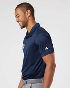 Adidas A324, Men's 3-stripes Chest Polo, Collegiate Navy/ White