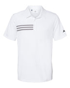 Adidas A324, Men's 3-stripes Chest Polo, White/ Black