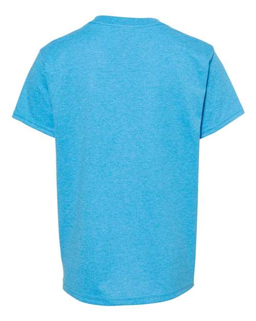 Gildan 543, 5000b Youth Heavy Cotton T-shirt, Heather Sapphire