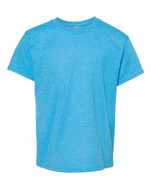 Gildan 543, 5000b Youth Heavy Cotton T-shirt, Heather Sapphire