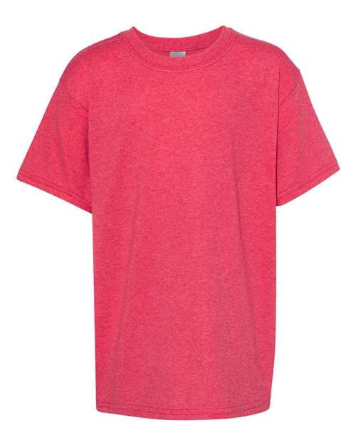 Gildan 543, 5000b Youth Heavy Cotton T-shirt, Heather Red