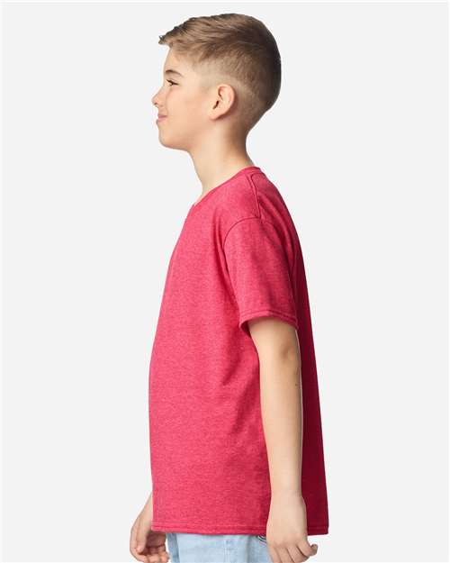 Gildan 5000B, Youth Heavy Cotton T-shirt, Heather Red