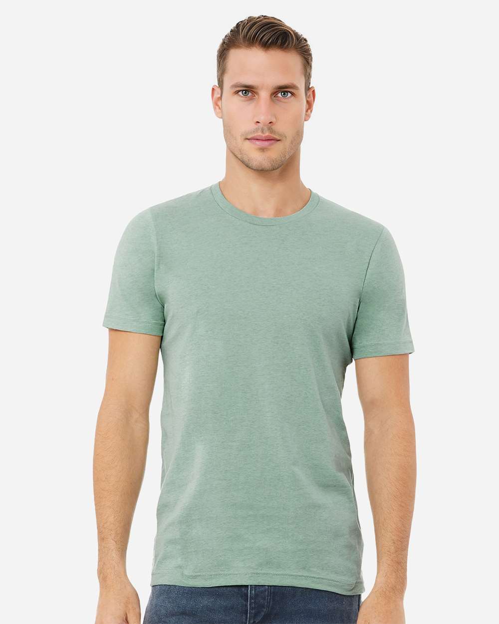 BELLA + CANVAS 3001CVC, T-Shirts - Premium, Heather Prism Dusty Blue
