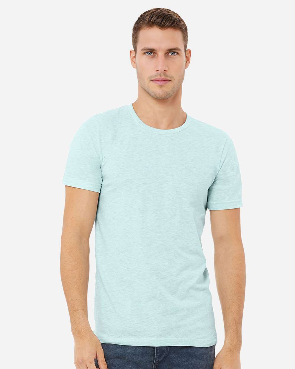 BELLA + CANVAS 3001CVC, T-Shirts - Premium, Heather Prism Ice Blue