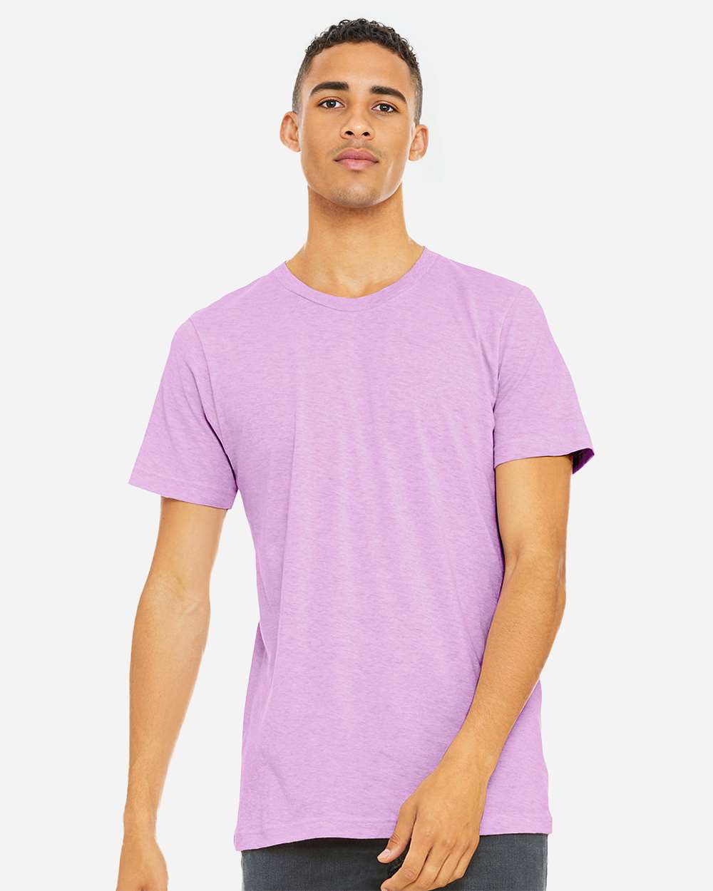 BELLA + CANVAS 3001CVC, T-Shirts - Premium, Heather Prism Lilac