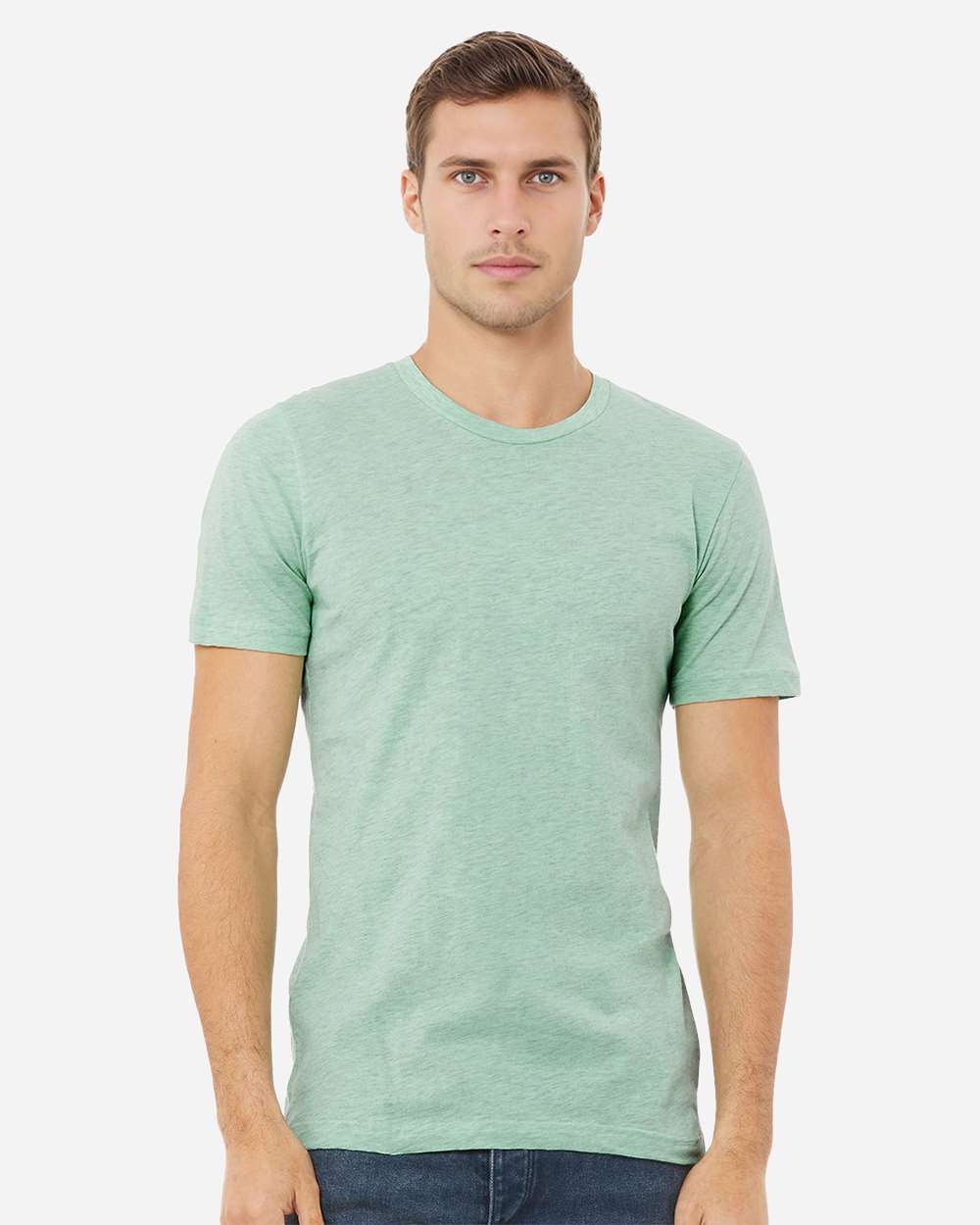 BELLA + CANVAS 3001CVC, T-Shirts - Premium, Heather Prism Mint