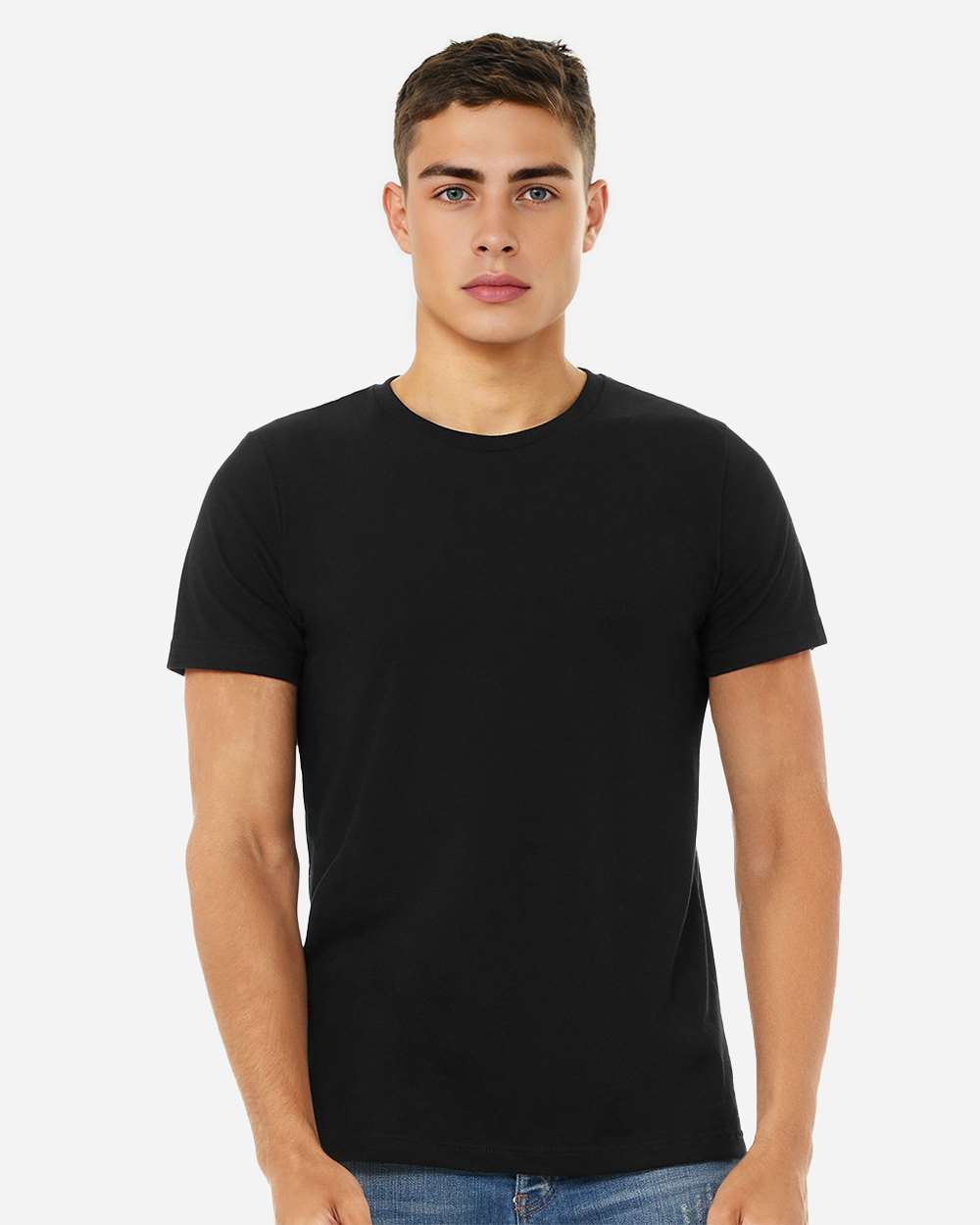 BELLA + CANVAS 3001CVC, T-Shirts - Premium, Solid Black Blend