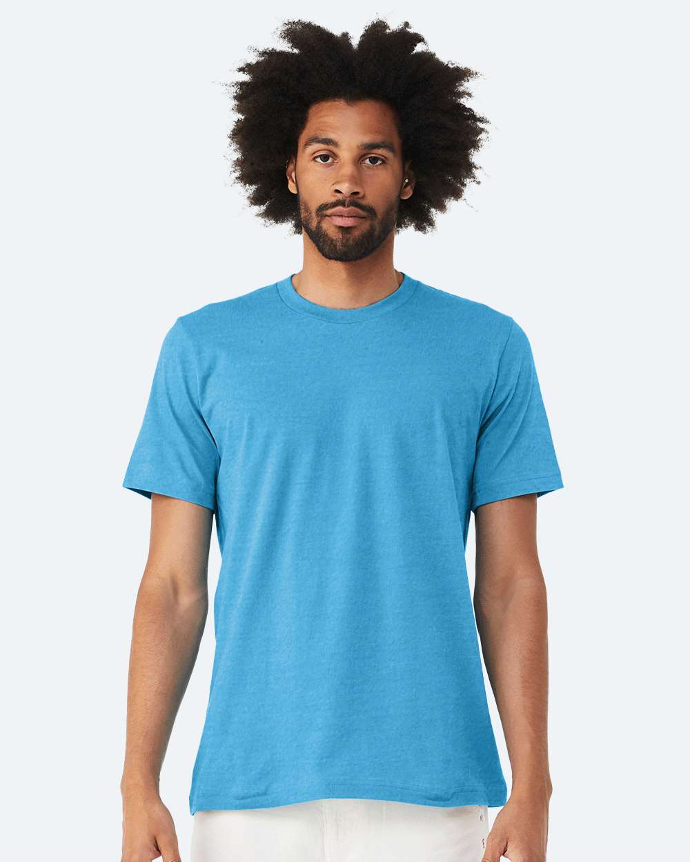 BELLA + CANVAS 3001CVC, T-Shirts - Premium, Heather Aqua
