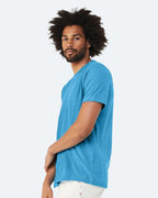 BELLA + CANVAS 3001CVC, T-Shirts - Premium, Heather Aqua