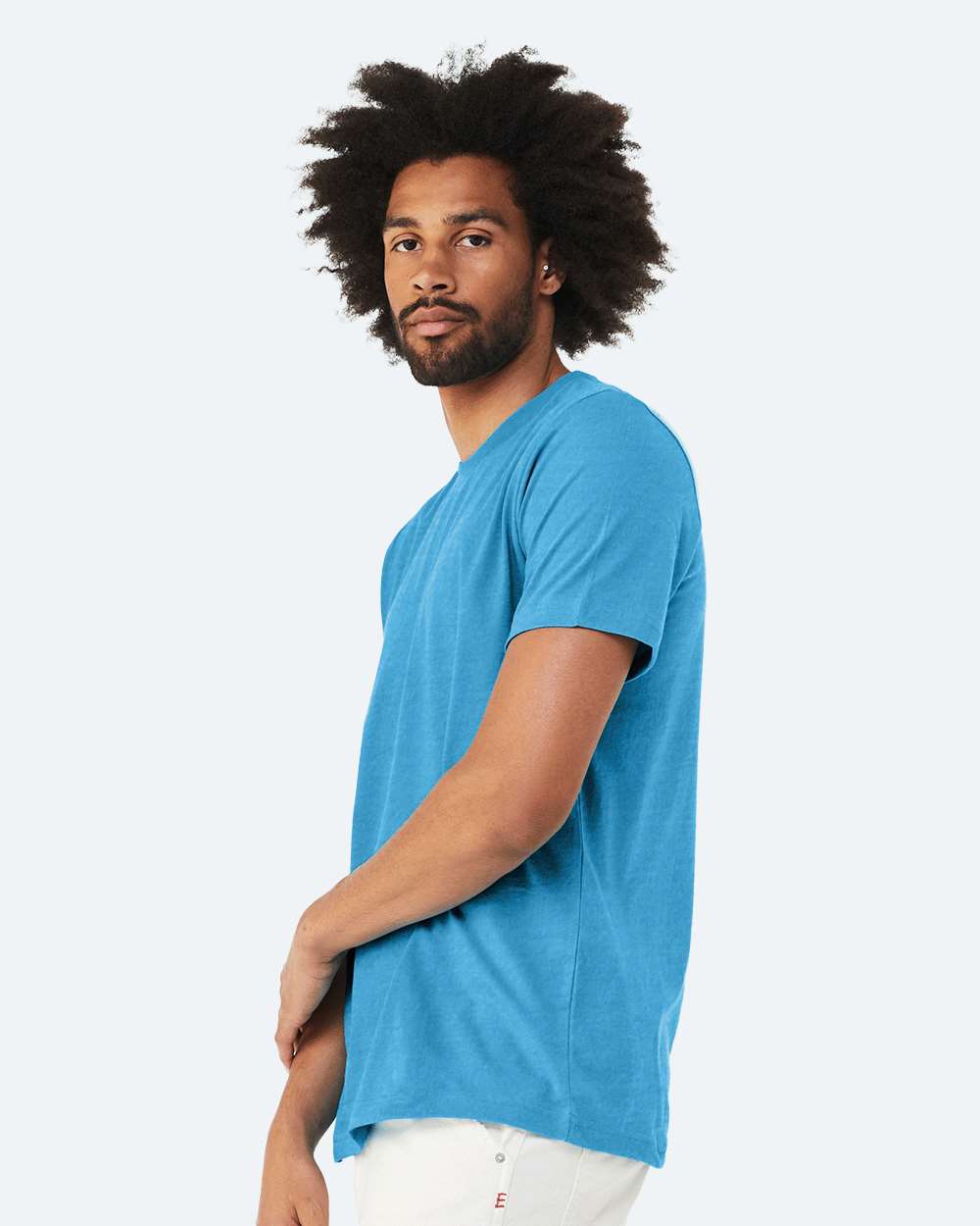 BELLA + CANVAS 3001CVC, T-Shirts - Premium, Heather Aqua