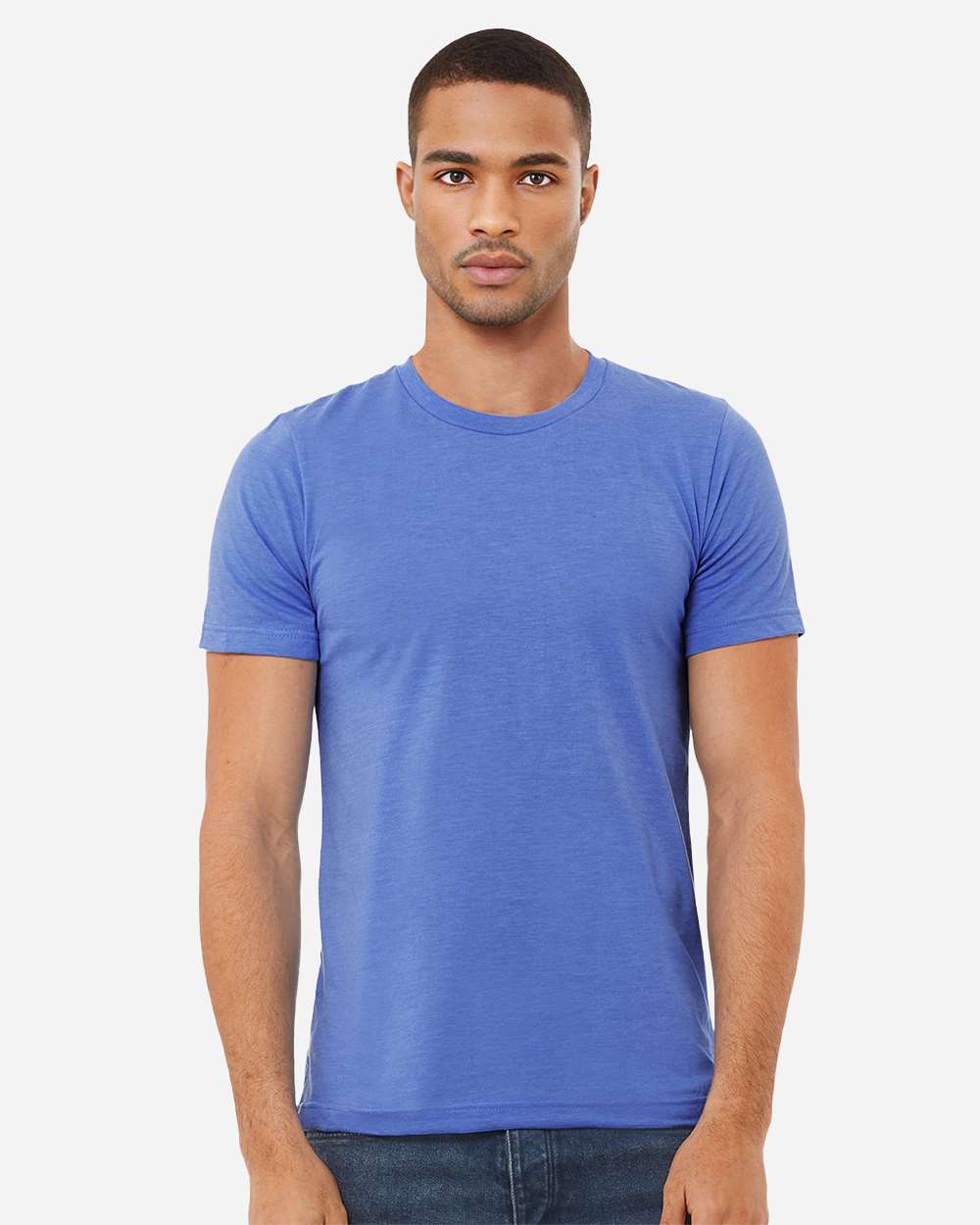 BELLA + CANVAS 3001CVC, T-Shirts - Premium, Heather Columbia Blue