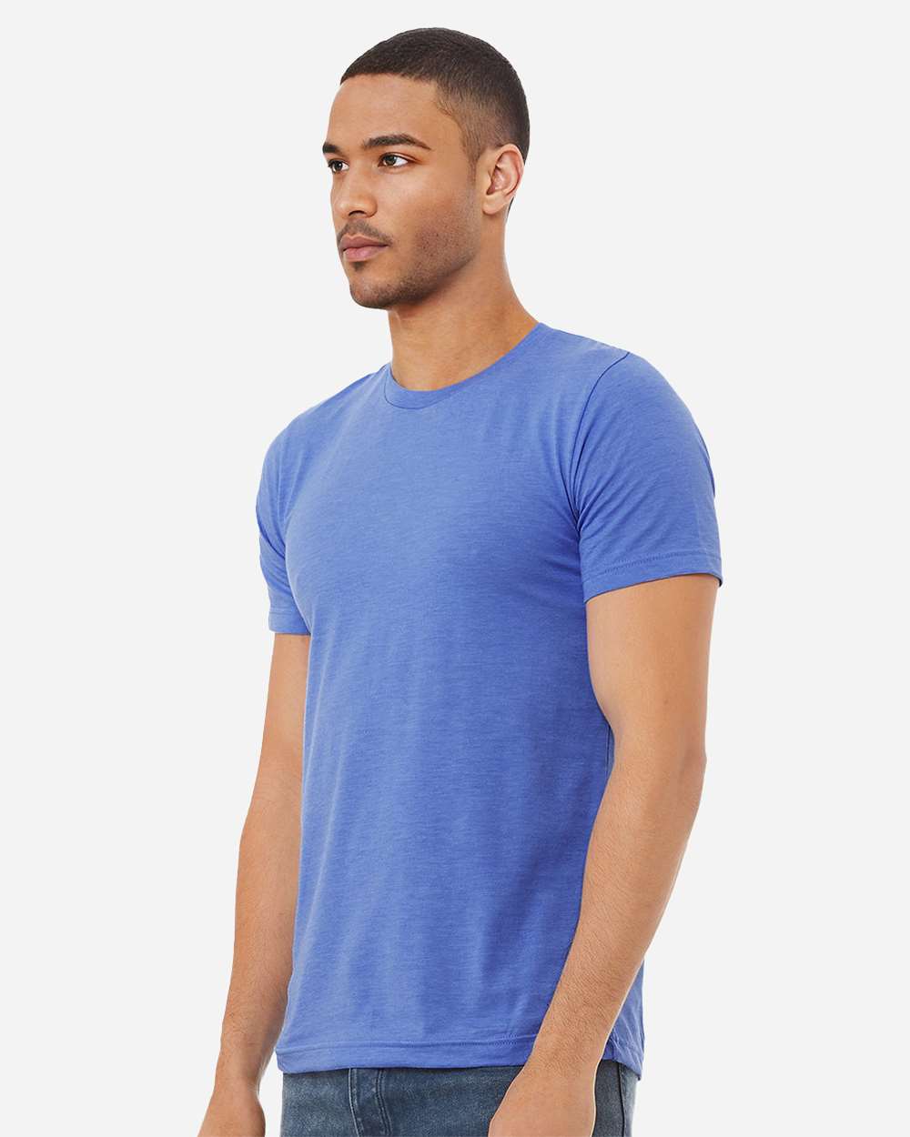 BELLA + CANVAS 3001CVC, T-Shirts - Premium, Heather Columbia Blue
